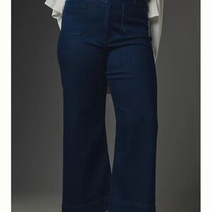 NWOT Anthropologie Maeve Collette cropped high rise wide Leg Jeans